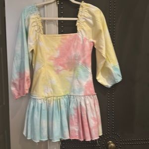 Loves shack fancy tie dye mini dress. Cotton material